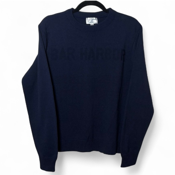 Town Pride Bar Harbor Navy Sweater Preppy Embroidered Medium - Picture 1 of 7